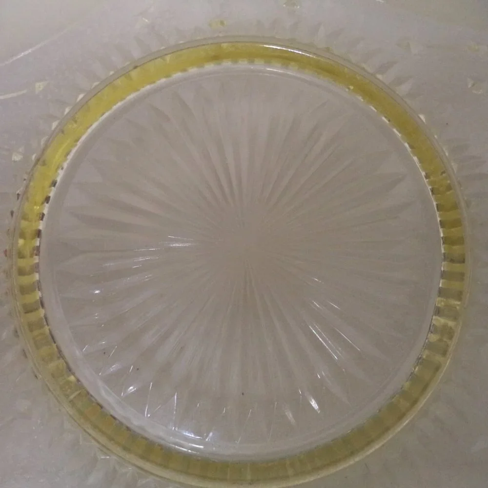 Lancaster Vintage Depression Yellow Darts Serving plate tray platter 13.5